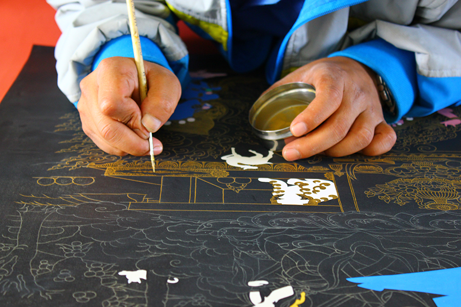 AlanaTraceyThangkaGoldBrushWork